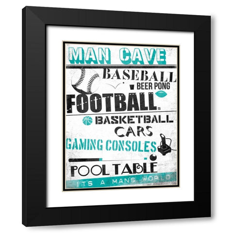 ManCave A3 Black Modern Wood Framed Art Print with Double Matting by Rodriquez Jr, Enrique