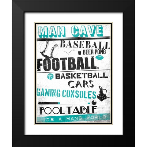 ManCave A3 Black Modern Wood Framed Art Print with Double Matting by Rodriquez Jr, Enrique