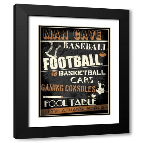 ManCave No Pong Black Modern Wood Framed Art Print with Double Matting by Rodriquez Jr, Enrique