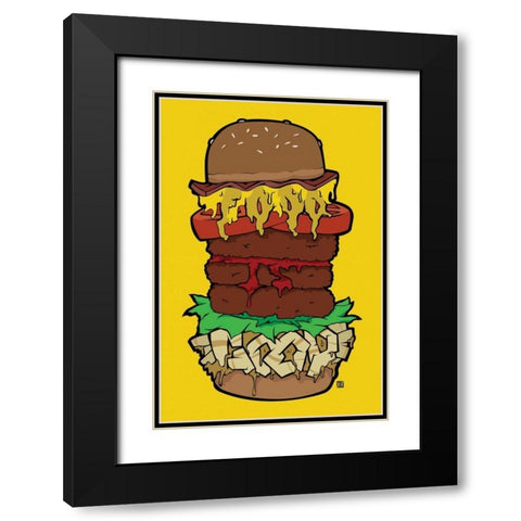Food Is Good Black Modern Wood Framed Art Print with Double Matting by Rodriquez Jr, Enrique