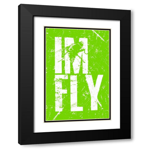 IM FLY 3 Black Modern Wood Framed Art Print with Double Matting by Rodriquez Jr, Enrique