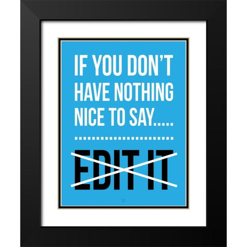 EDIT It C Black Modern Wood Framed Art Print with Double Matting by Rodriquez Jr, Enrique