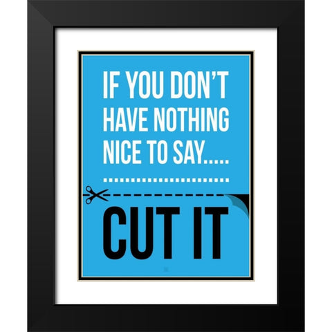 Cut It D Black Modern Wood Framed Art Print with Double Matting by Rodriquez Jr, Enrique