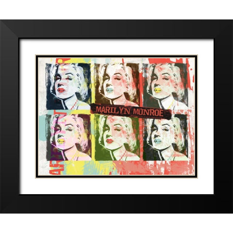 Monroe Painted A Black Modern Wood Framed Art Print with Double Matting by Rodriquez Jr, Enrique