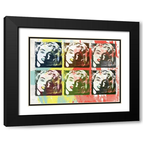 Monroe Painted B2 Black Modern Wood Framed Art Print with Double Matting by Rodriquez Jr, Enrique