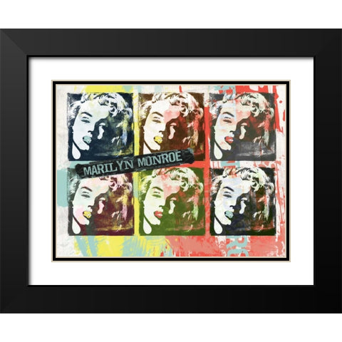 Monroe Painted B Black Modern Wood Framed Art Print with Double Matting by Rodriquez Jr, Enrique