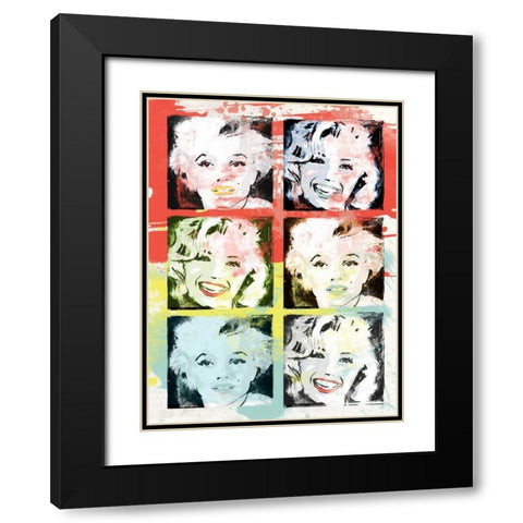 Monroe Painted D Black Modern Wood Framed Art Print with Double Matting by Rodriquez Jr, Enrique