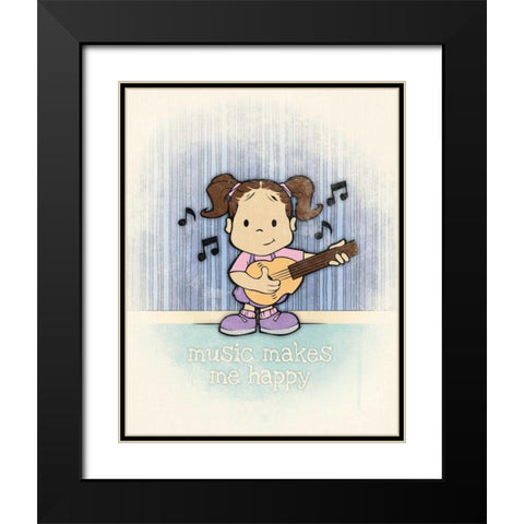Niara 2 Black Modern Wood Framed Art Print with Double Matting by Rodriquez Jr, Enrique