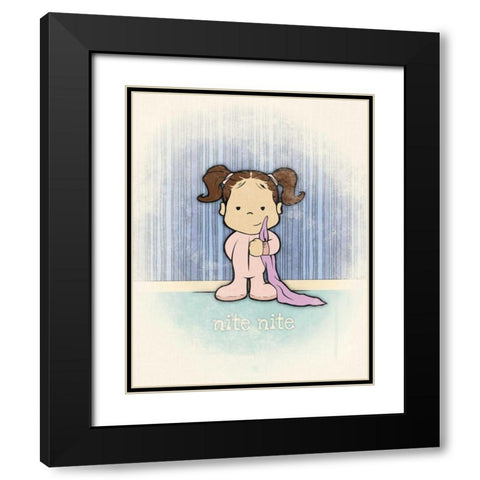 Niara 3 Black Modern Wood Framed Art Print with Double Matting by Rodriquez Jr, Enrique