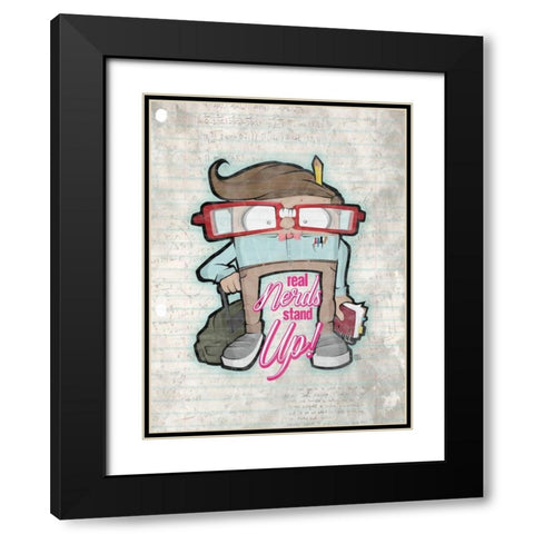 Real Nerds Black Modern Wood Framed Art Print with Double Matting by Rodriquez Jr, Enrique
