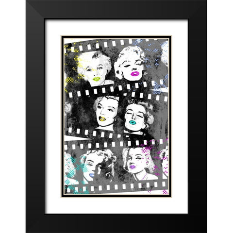 Monroe Strip 6 Black Modern Wood Framed Art Print with Double Matting by Rodriquez Jr, Enrique