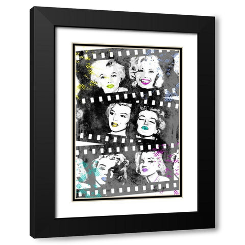 Monroe Strip 5 Black Modern Wood Framed Art Print with Double Matting by Rodriquez Jr, Enrique