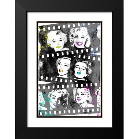 Monroe Strip 5 Black Modern Wood Framed Art Print with Double Matting by Rodriquez Jr, Enrique