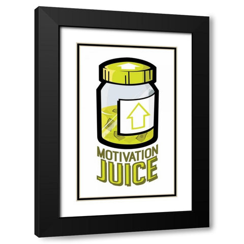 Motivation Juice Black Modern Wood Framed Art Print with Double Matting by Rodriquez Jr, Enrique