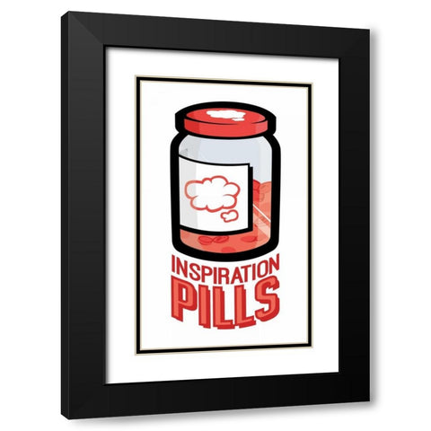 Inspiration Pills Black Modern Wood Framed Art Print with Double Matting by Rodriquez Jr, Enrique