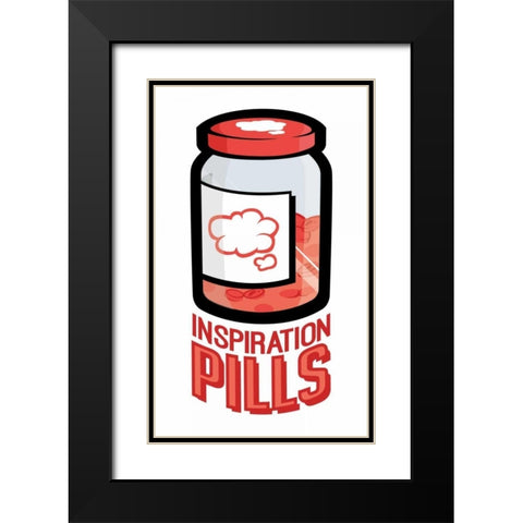 Inspiration Pills Black Modern Wood Framed Art Print with Double Matting by Rodriquez Jr, Enrique