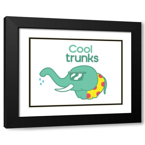 Cool Trunks Black Modern Wood Framed Art Print with Double Matting by Rodriquez Jr, Enrique