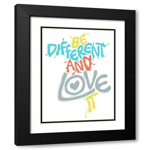 Love It Black Modern Wood Framed Art Print with Double Matting by Rodriquez Jr, Enrique