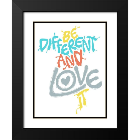 Love It Black Modern Wood Framed Art Print with Double Matting by Rodriquez Jr, Enrique