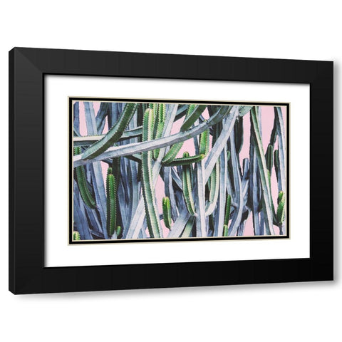 Pink Crush I Black Modern Wood Framed Art Print with Double Matting by Urquhart, Elizabeth