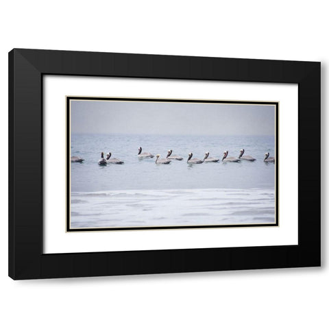 Misty Morning I Black Modern Wood Framed Art Print with Double Matting by Urquhart, Elizabeth