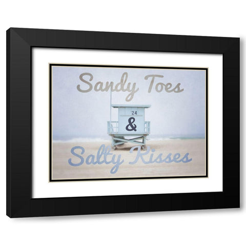 Sandy Toes 1 Black Modern Wood Framed Art Print with Double Matting by Urquhart, Elizabeth