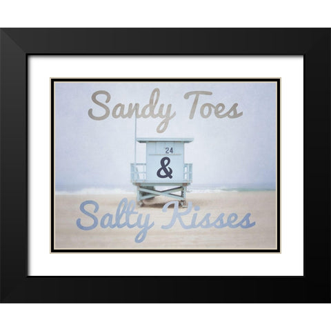 Sandy Toes 1 Black Modern Wood Framed Art Print with Double Matting by Urquhart, Elizabeth