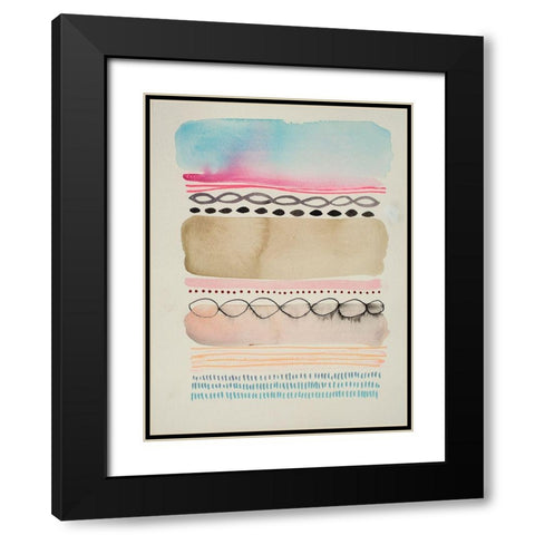 Boundary 2 Black Modern Wood Framed Art Print with Double Matting by Evans-Sills, Faith