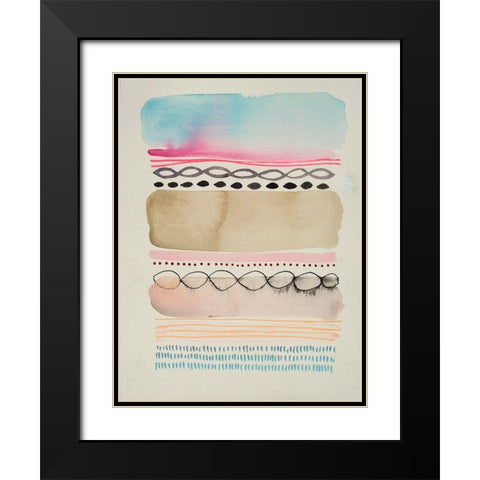 Boundary 2 Black Modern Wood Framed Art Print with Double Matting by Evans-Sills, Faith