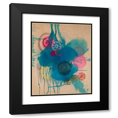 PolyBlue Black Modern Wood Framed Art Print with Double Matting by Evans-Sills, Faith