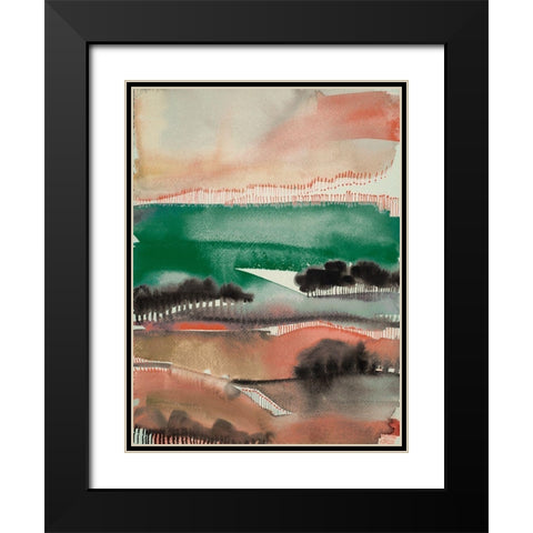 Sunrise Valley 2 Black Modern Wood Framed Art Print with Double Matting by Evans-Sills, Faith
