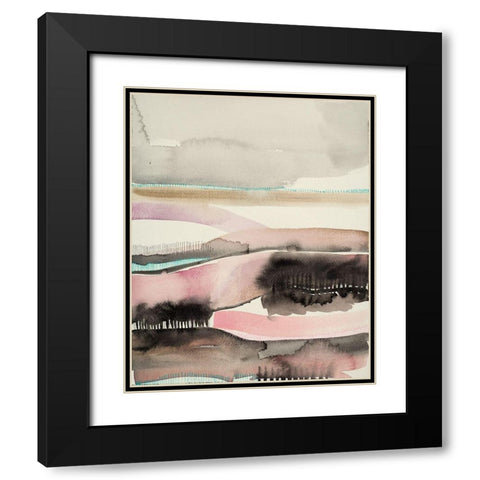 Sunset Ridge Black Modern Wood Framed Art Print with Double Matting by Evans-Sills, Faith