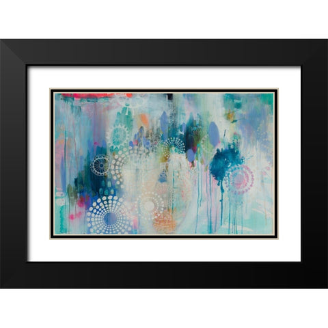 Spring Fling Black Modern Wood Framed Art Print with Double Matting by Evans-Sills, Faith