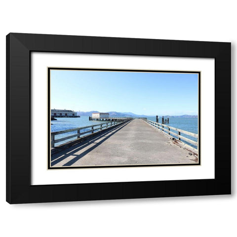Alcatraz SF Black Modern Wood Framed Art Print with Double Matting by Frances, Stephanie