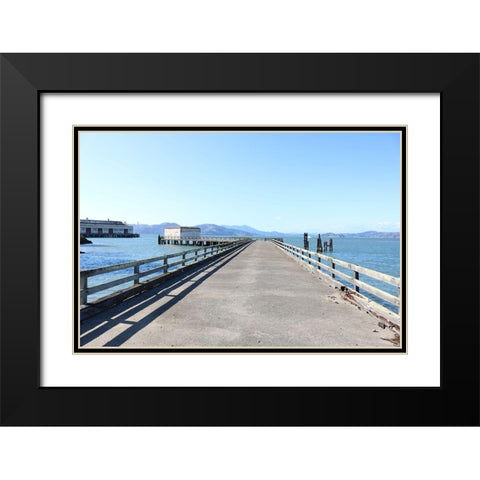 Alcatraz SF Black Modern Wood Framed Art Print with Double Matting by Frances, Stephanie