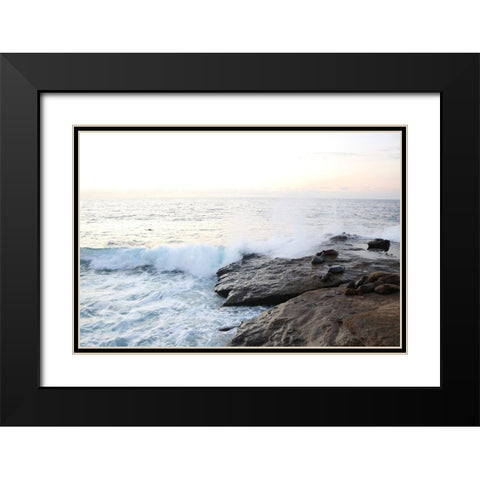 La Jolla 1 Black Modern Wood Framed Art Print with Double Matting by Frances, Stephanie