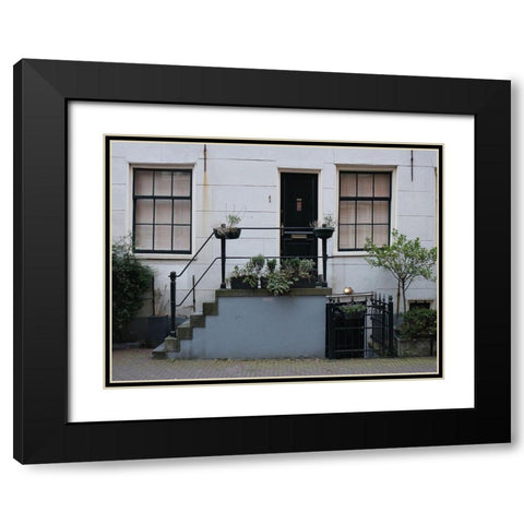 Door Plants Amsterdam Black Modern Wood Framed Art Print with Double Matting by Frances, Stephanie
