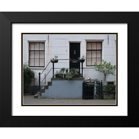Door Plants Amsterdam Black Modern Wood Framed Art Print with Double Matting by Frances, Stephanie
