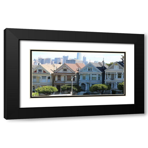 Painted Ladies 1 Black Modern Wood Framed Art Print with Double Matting by Frances, Stephanie