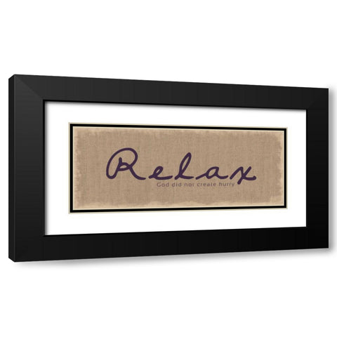 Relax Black Modern Wood Framed Art Print with Double Matting by Gibbons, Lauren