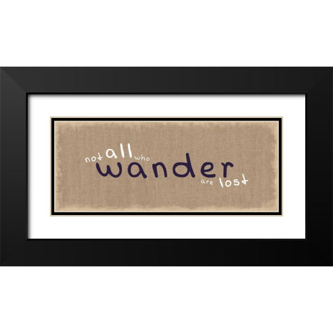 Wander Black Modern Wood Framed Art Print with Double Matting by Gibbons, Lauren