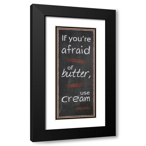 Julia Child Black Modern Wood Framed Art Print with Double Matting by Gibbons, Lauren