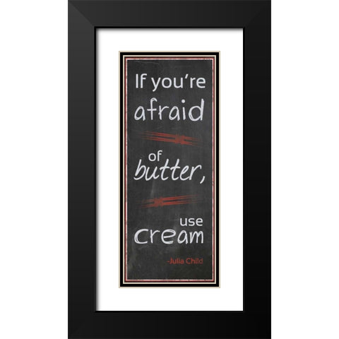 Julia Child Black Modern Wood Framed Art Print with Double Matting by Gibbons, Lauren