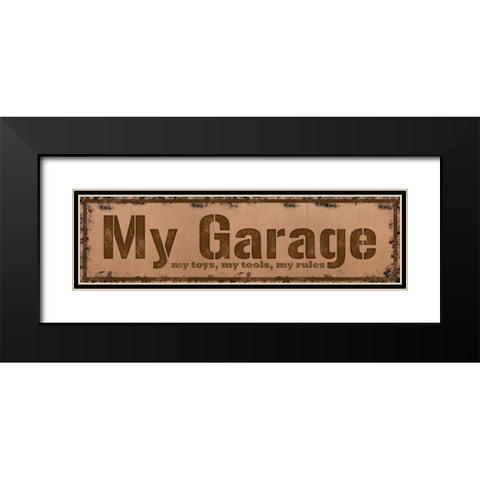 My Garage Black Modern Wood Framed Art Print with Double Matting by Gibbons, Lauren