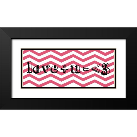Love Black Modern Wood Framed Art Print with Double Matting by Gibbons, Lauren