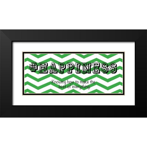 Happiness Black Modern Wood Framed Art Print with Double Matting by Gibbons, Lauren