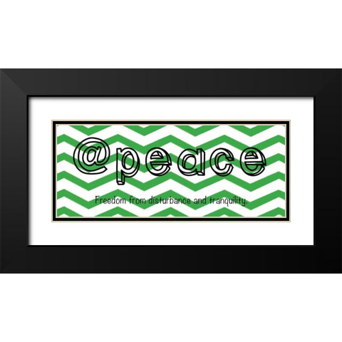 Peace Black Modern Wood Framed Art Print with Double Matting by Gibbons, Lauren