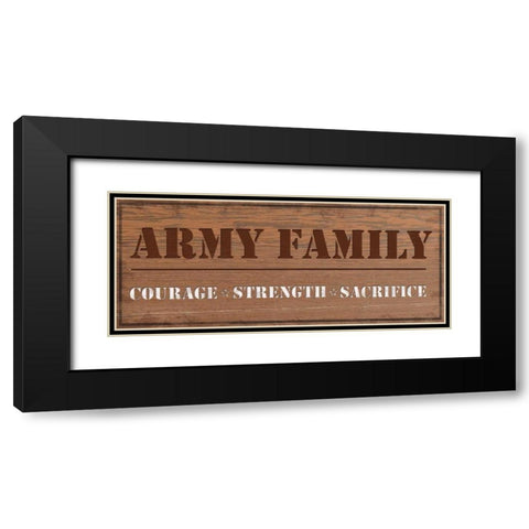 Army Family Black Modern Wood Framed Art Print with Double Matting by Gibbons, Lauren