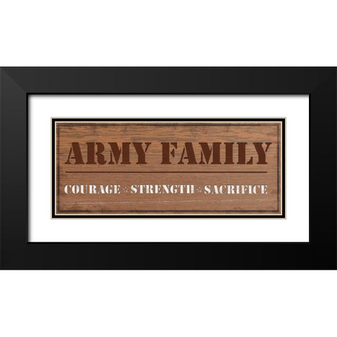 Army Family Black Modern Wood Framed Art Print with Double Matting by Gibbons, Lauren
