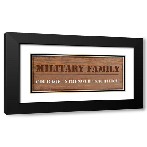 Military Family Black Modern Wood Framed Art Print with Double Matting by Gibbons, Lauren